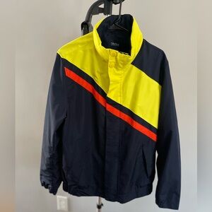 Nautica Men's Vibrant Yellow and Navy Windbreaker